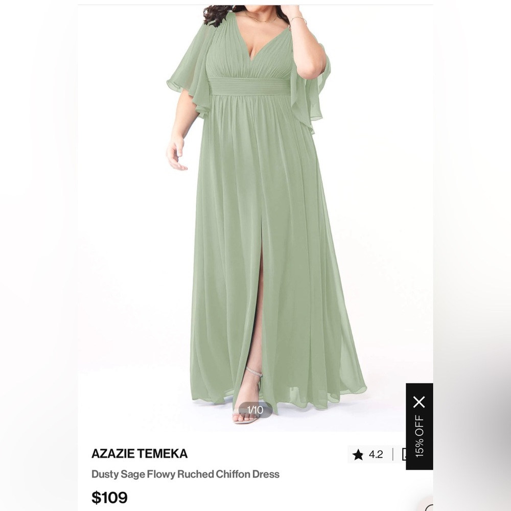 AZAZIE TEMEKA plus size bridesmaids dress. Only worn in the photos to try on.